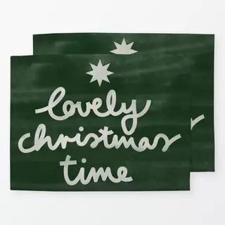 Tischset Holly Jolly Time green