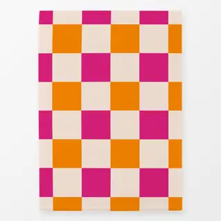 Geschirrtücher Color Checks Pink Orange