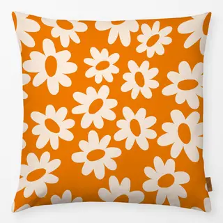 Kissen Flower Pattern Orange