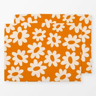 Tischset Flower Pattern Orange