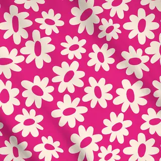 Meterware Flower Pattern Pink