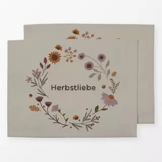 Tischset Flower Fall Circle beige