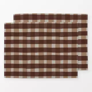 Tischset Flower Fall Checks red