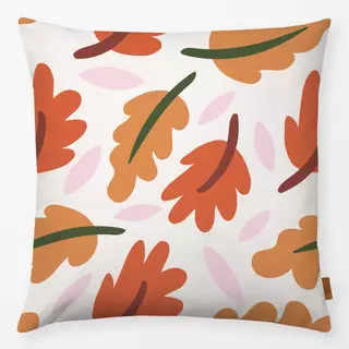 Kissen Leaves Pattern Red