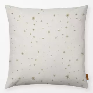 Kissen Sterne gold beige