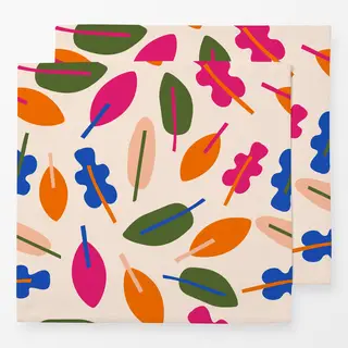 Servietten Leaf Pattern
