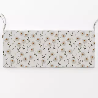 Bankauflage Flower Fall White Star Pattern