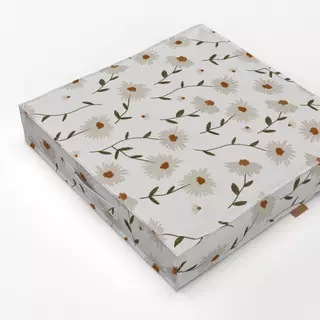 Bodenkissen Flower Fall White Star Pattern