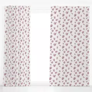 Dekovorhang Blumen rosa
