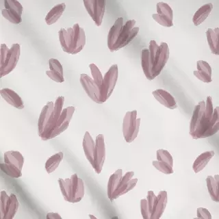 Meterware Blumen rosa