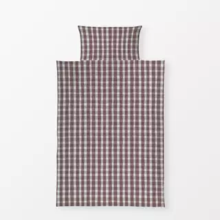 Bettwäsche Flower Fall Checks violet