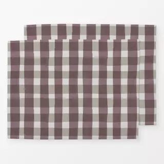 Tischset Flower Fall Checks violet