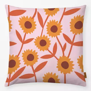 Kissen Pattern Sunflower Pink