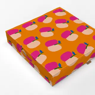 Bodenkissen Apple Pattern Orange