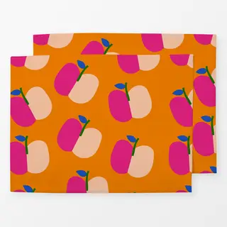 Tischset Apple Pattern Orange