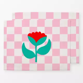 Tischset Sweet Flower Pattern Green