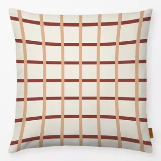 Kissen Checks Beige Brown
