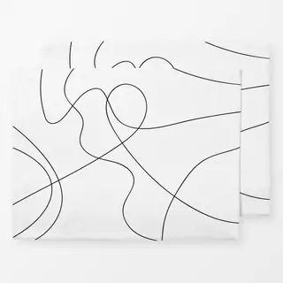 Tischset Schwarze Linien