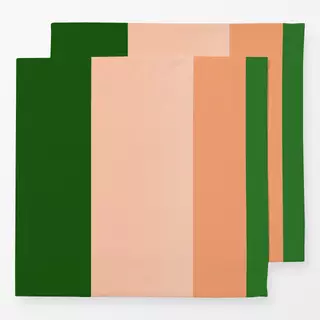 Servietten Edel Colorblocking Streifen