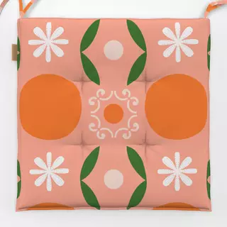 Sitzkissen Sommerfliesen Orangen