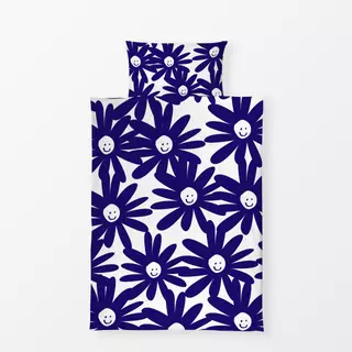 Bettwäsche Happy Flowers blau