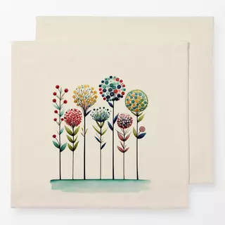Servietten Abstrakte Blumenwiese