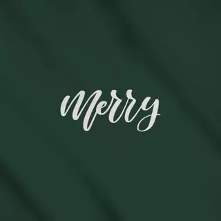 Meterware Merry Weihnachtsgrün