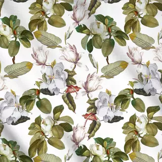 Meterware Vintage Magnolien Blüten