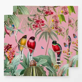 Servietten Tropischer Regenwald pink