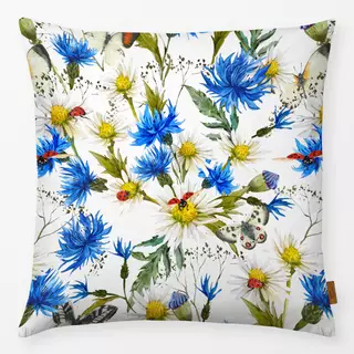 Kissen Kornblumen und Margeriten