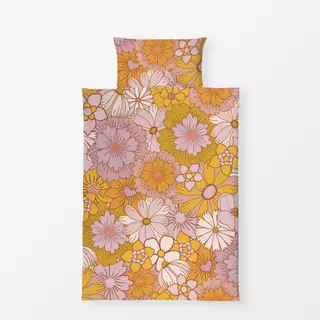 Bettwäsche Retro Sommer Blumen 1
