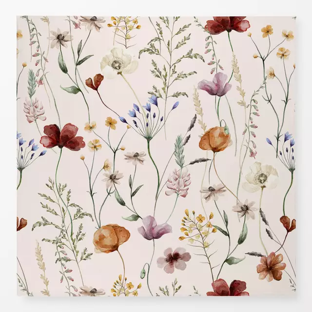 Tischdecke Blumen Wiese Blush von Uta Naumann