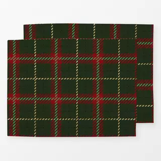 Tischset Grün Rot Weihnachts Plaid