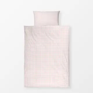 Bettwäsche Sommer Karo Pink Weiß