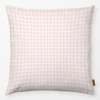 Kissen Sommer Karo Pink Weiß