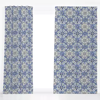 Dekovorhang Mediterrane Fliesen 2