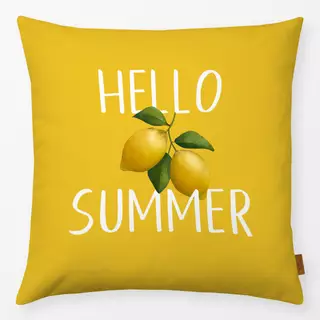 Kissen Hello Summer - Zitrone Gelb