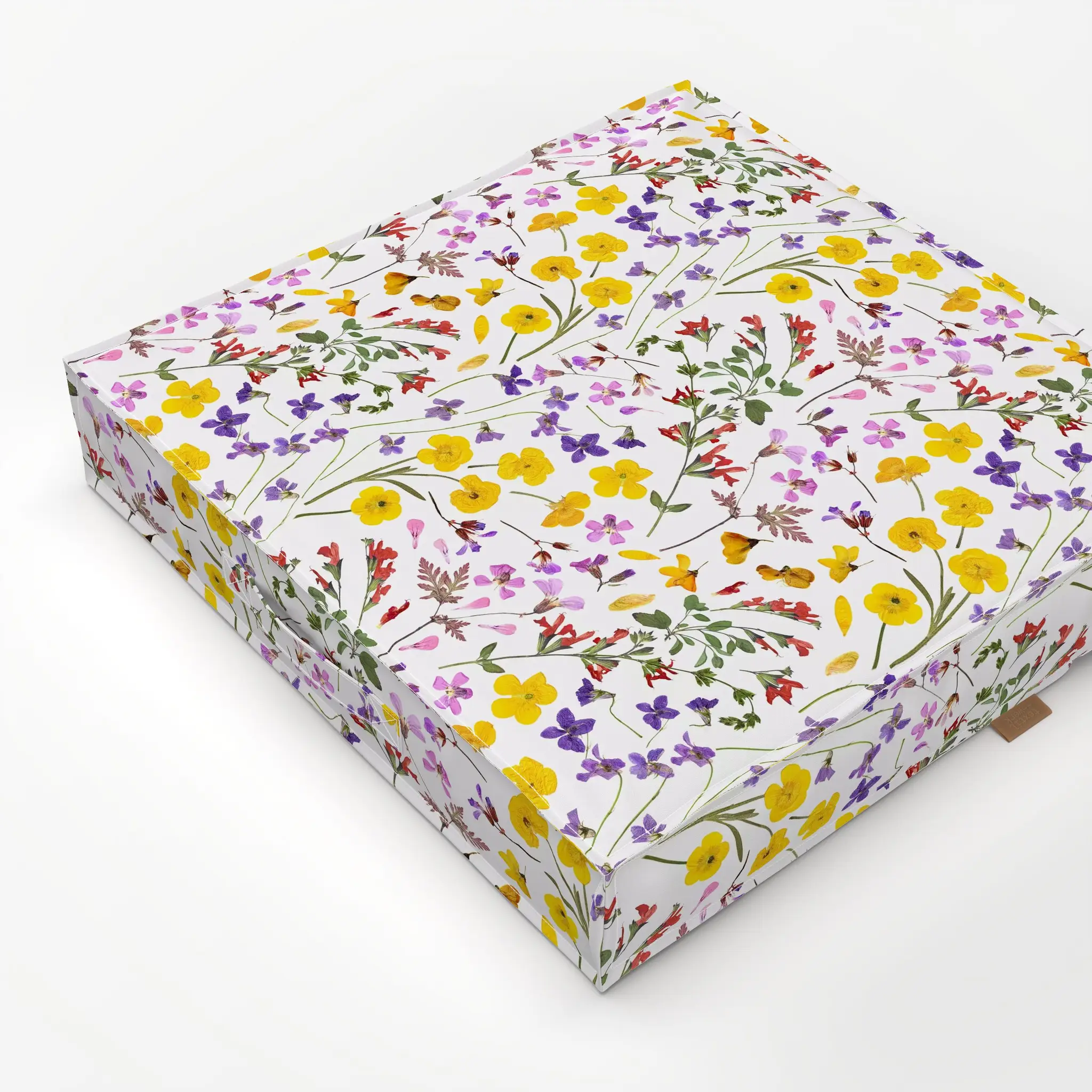 Bodenkissen Mittsommer Blumen Wiese - Blumen & Florales, Sommer - von „Uta Naumann"; boho, Muster, Trockenblumen, skandinavi...
