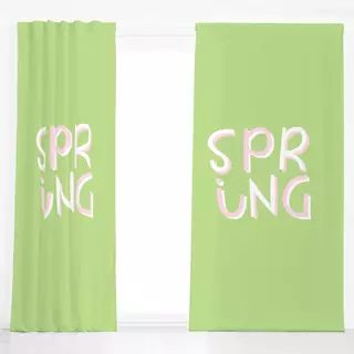 Dekovorhang Spring - Typografie