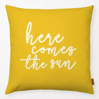Kissen Here Comes The Sun - Gelb