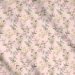 Meterware Pink Chinoiserie Garten