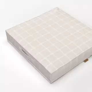 Bodenkissen Rosa Weiß Gingham Grid 2