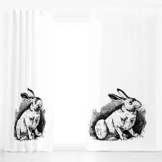 Dekovorhang Vintage Osterhase