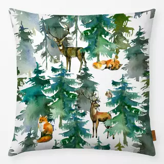Kissen Wildtiere im Winterwald