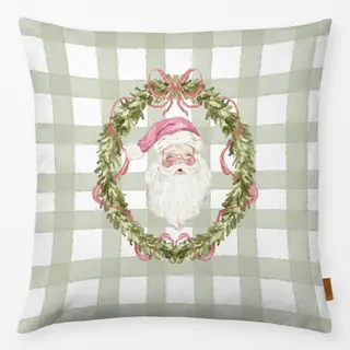 Kissen Weihnachtskranz Nostalgie Karo