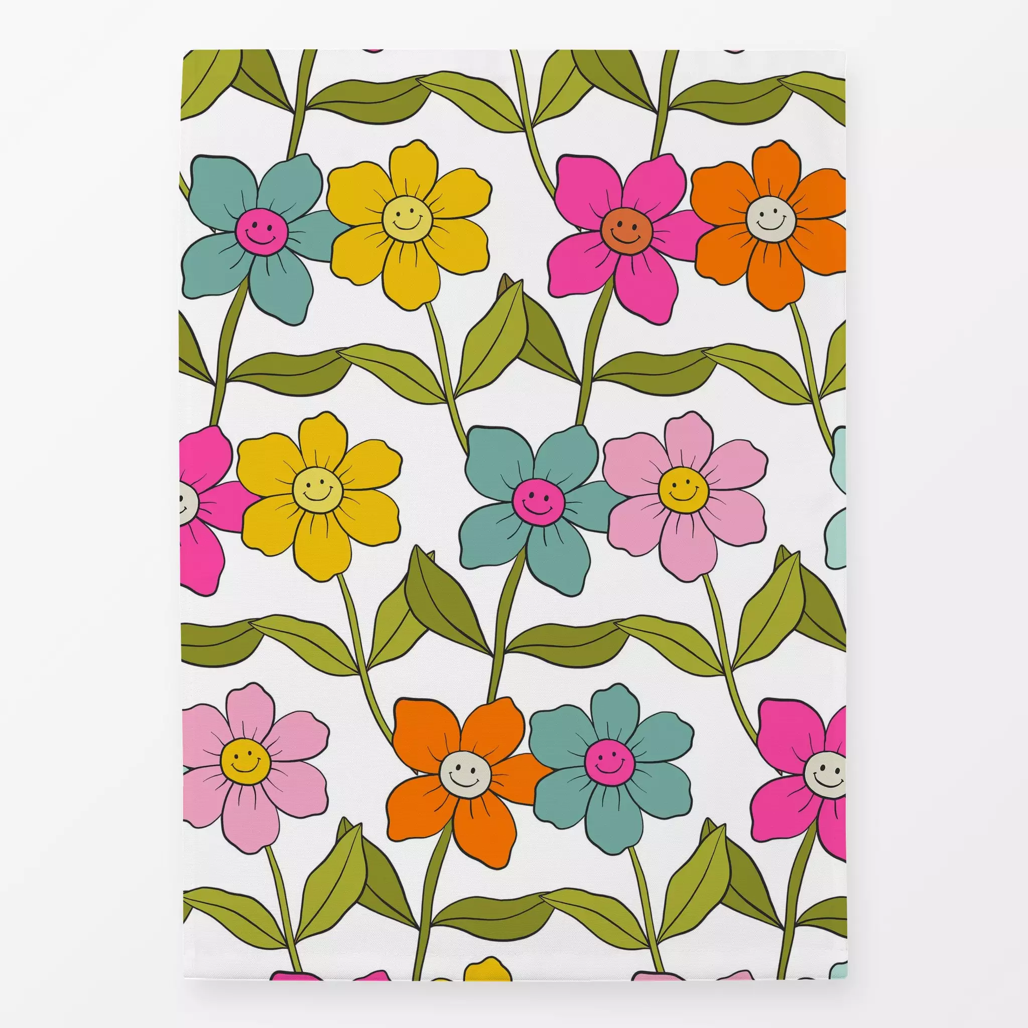 Geschirrtücher Happy Summer 9 - Blumen & Florales, Sommer, Retro & Vintage - von „Uta Naumann"; boho, hippie, Blumen, Retro,...