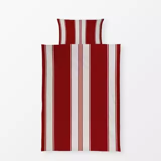 Bettwäsche Weihnachtsstreifen Rot 1