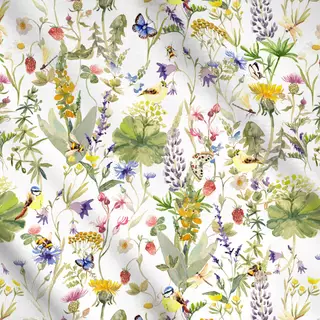 Meterware Bunte Wild- und Wiesenblumen