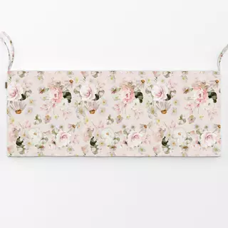 Bankauflage Vintage Sommer Blumen Rosa