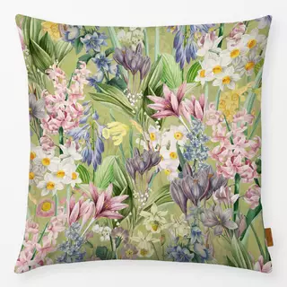 Kissen Frühlings Vintage Blumen Grün